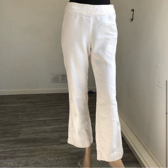 PLAZA PANT By City DKNY old white linen pants S:2 - Picture 8 of 15